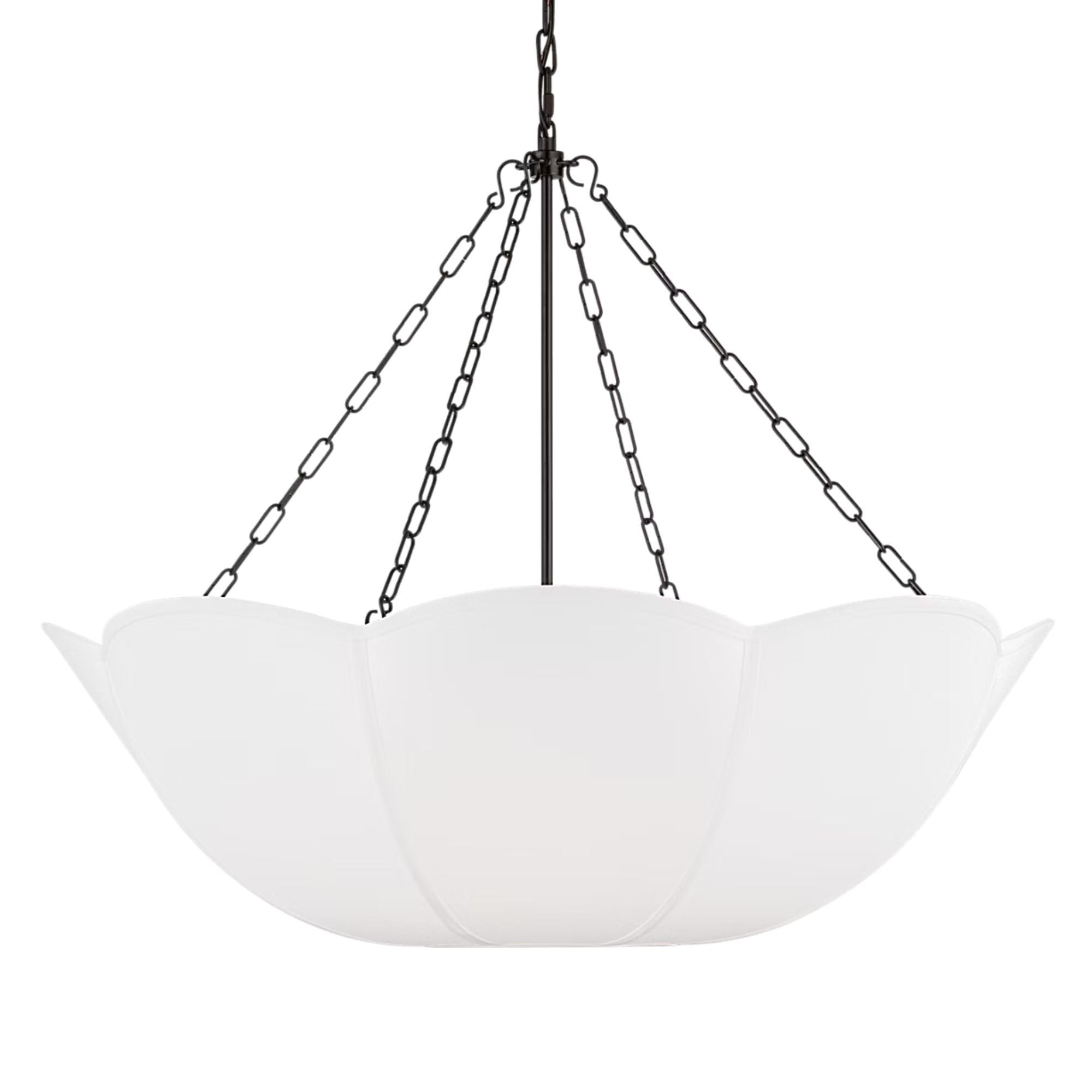 Stassi 32" 4-Light Medium Chandelier, Aged Iron Finish