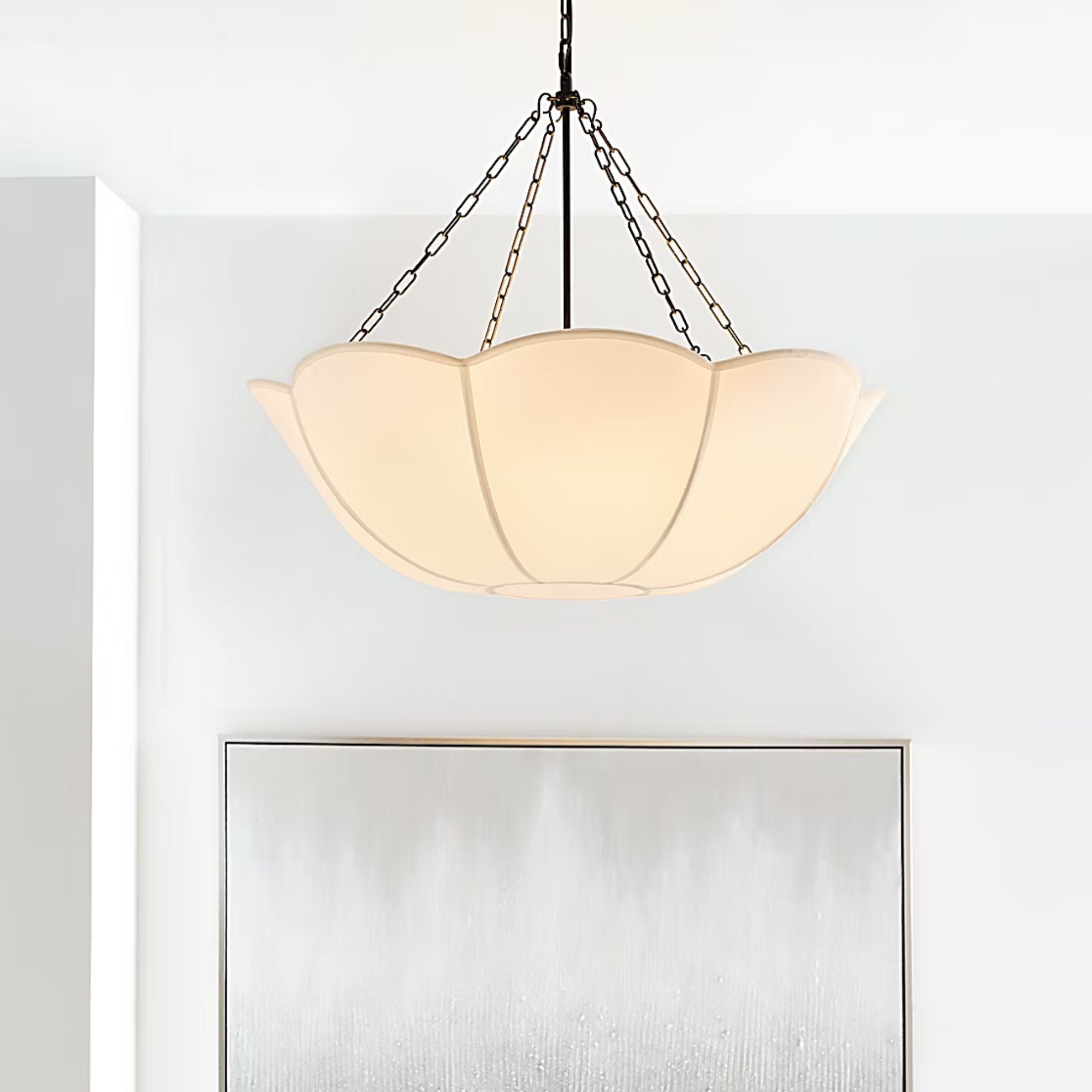 Stassi 32" 4-Light Medium Chandelier, Aged Iron Finish