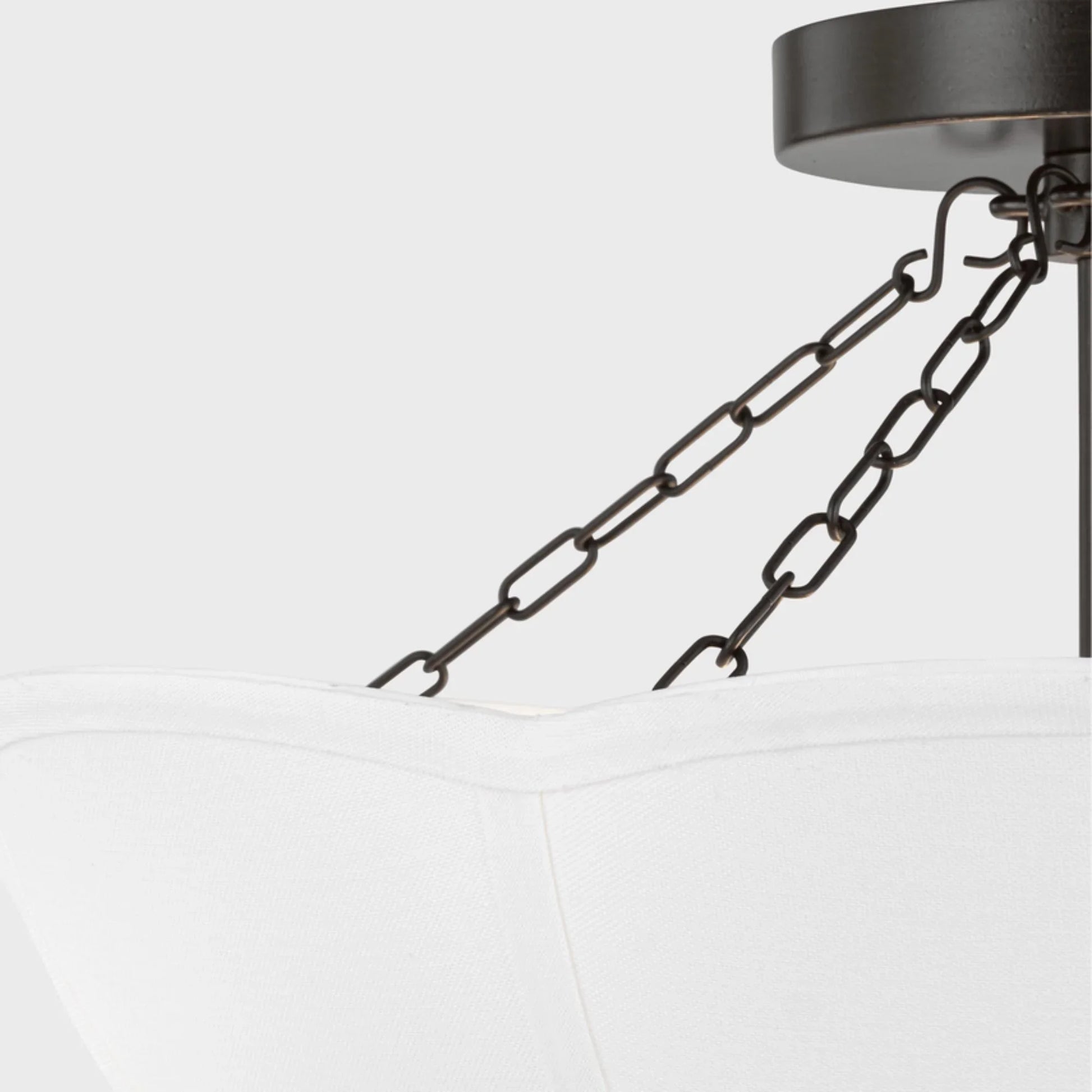 Visual Comfort Studio - Stassi 19" 2-Light Medium Semi Flush Mount, Aged Iron Finish | Bees Lighting