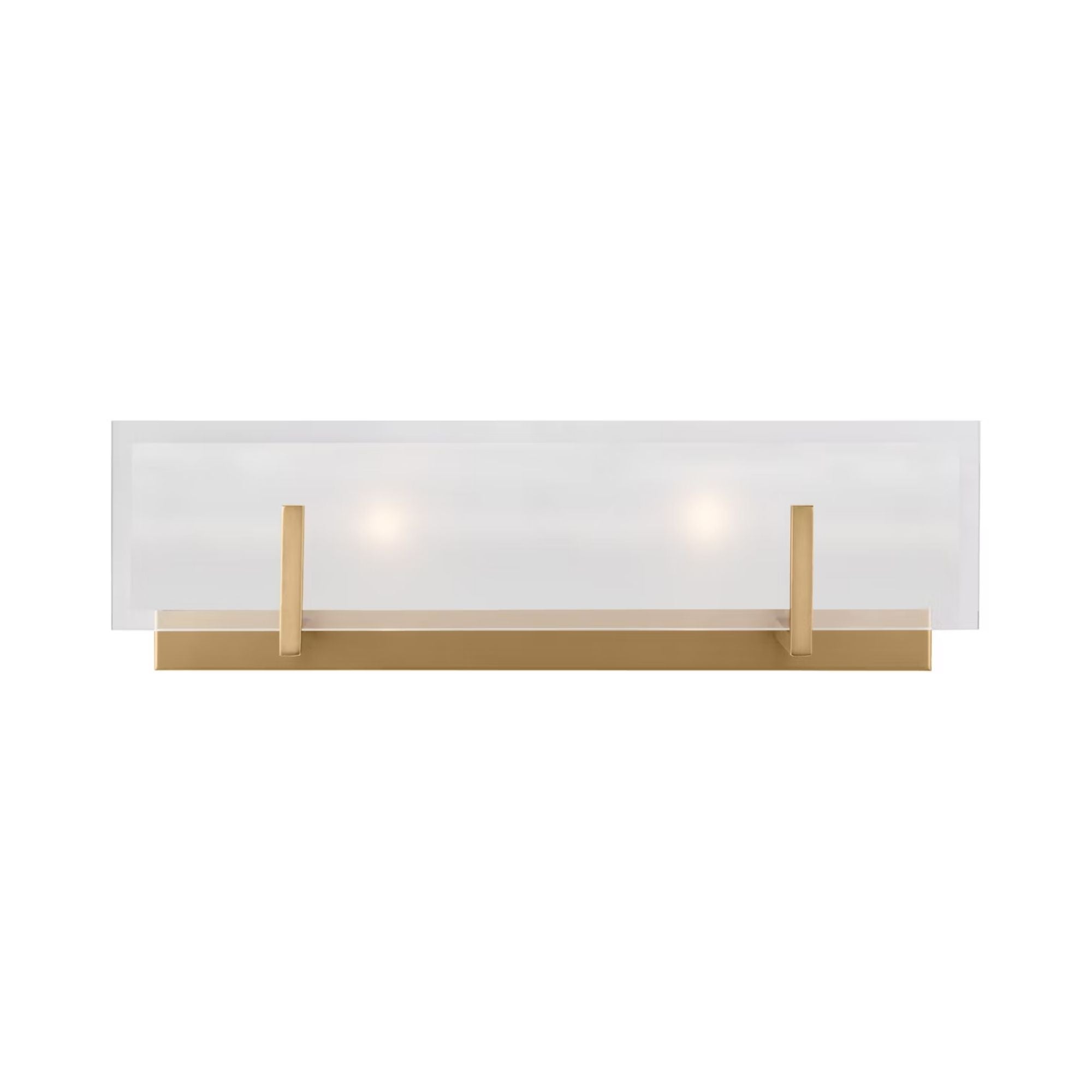 Syll 18" 2-Light Bathroom Vanity, Satin Brass Finish