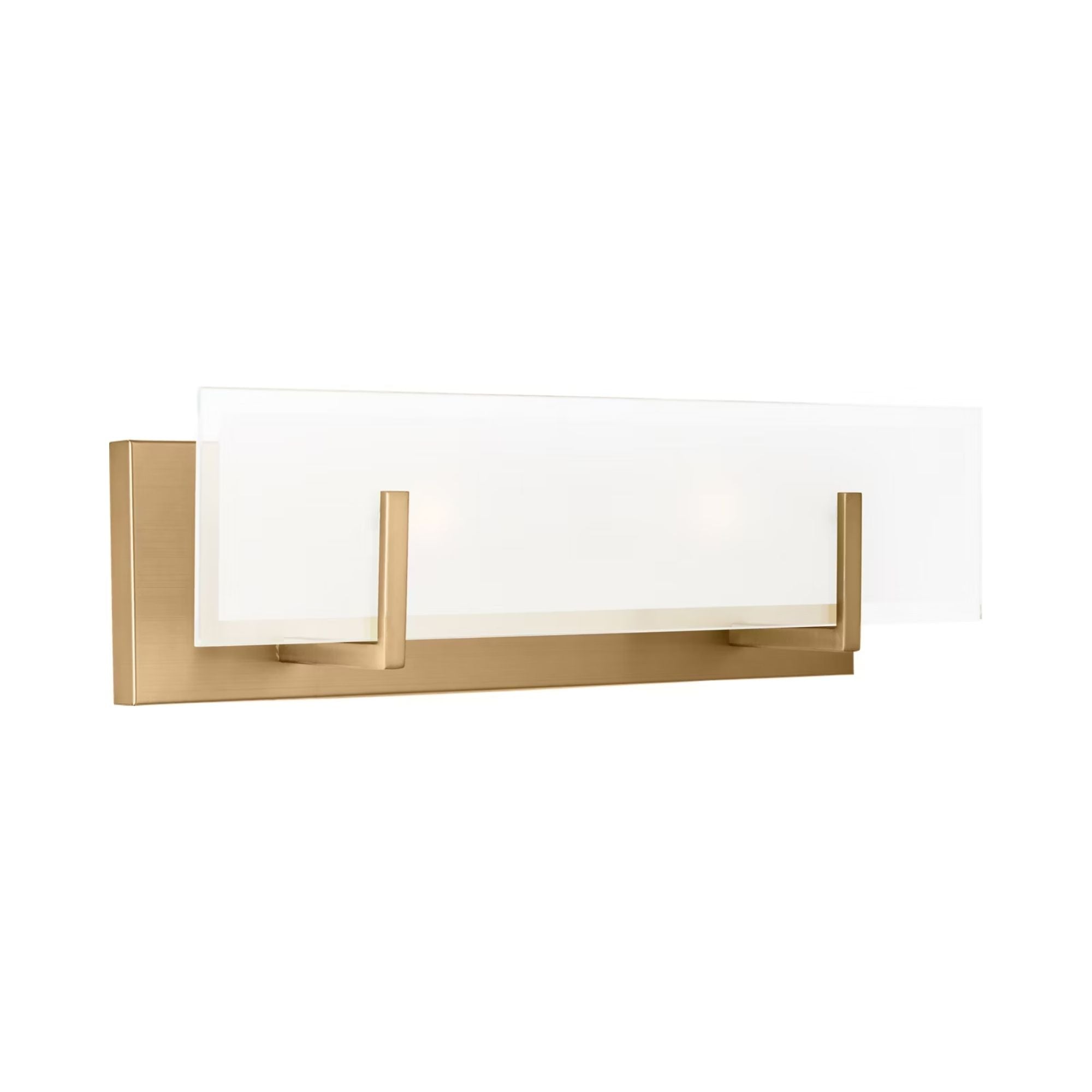 Syll 18" 2-Light Bathroom Vanity, Satin Brass Finish