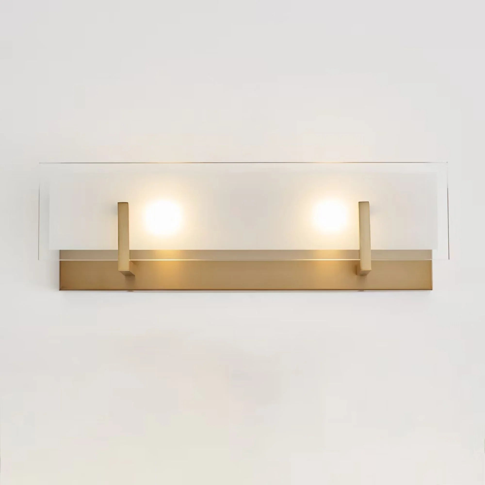 Syll 18" 2-Light LED Bathroom Vanity, Satin Brass Finish