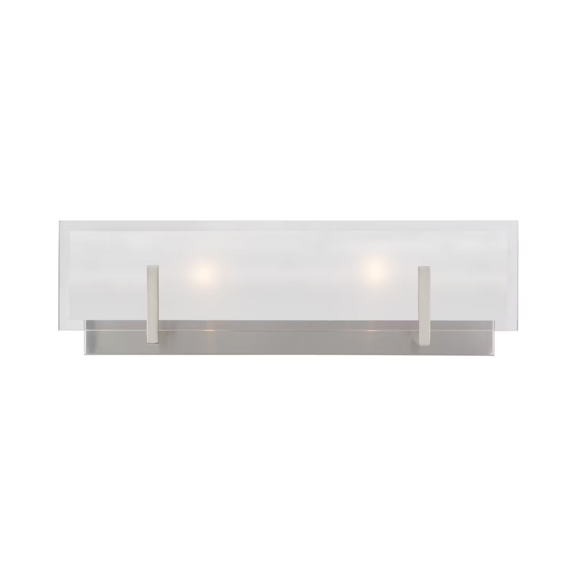 Syll 18" 2-Light LED Bathroom Vanity, Brushed Nickel Finish