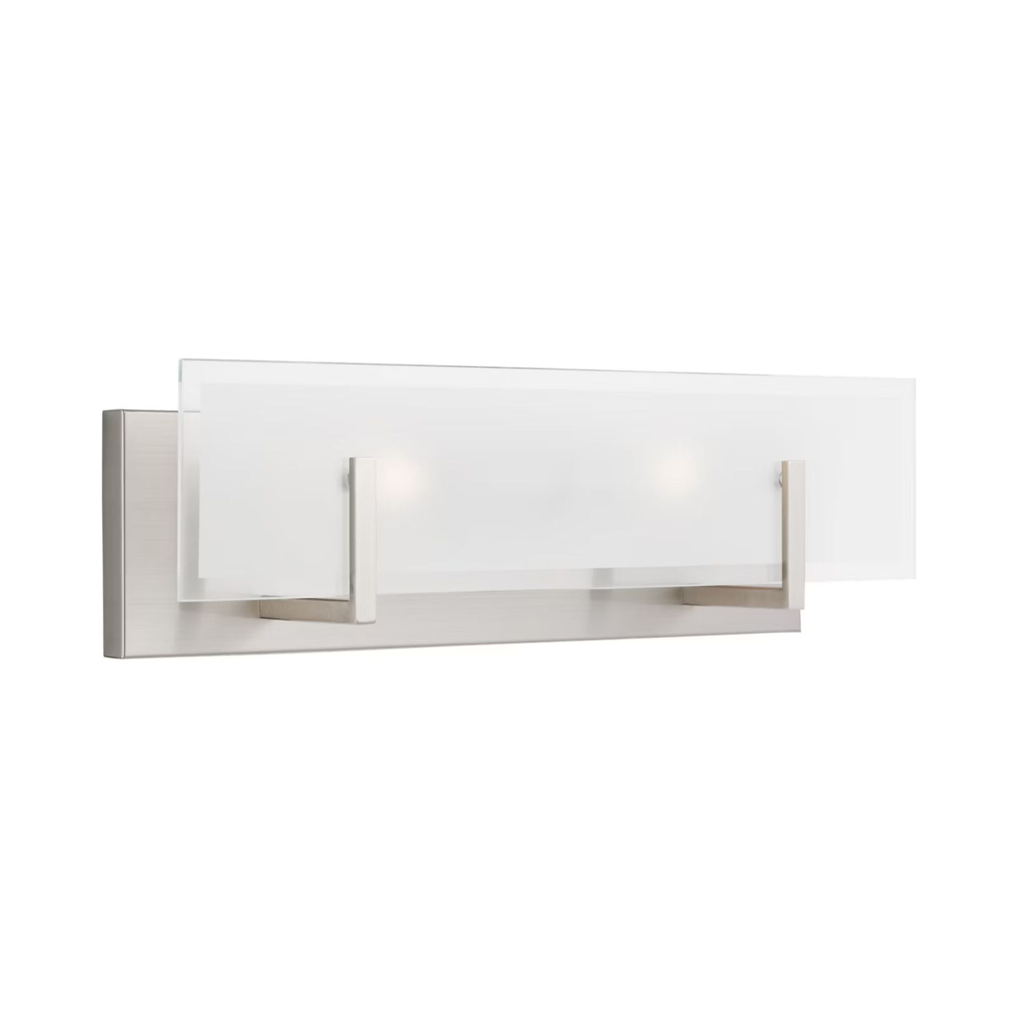 Syll 18" 2-Light LED Bathroom Vanity, Brushed Nickel Finish
