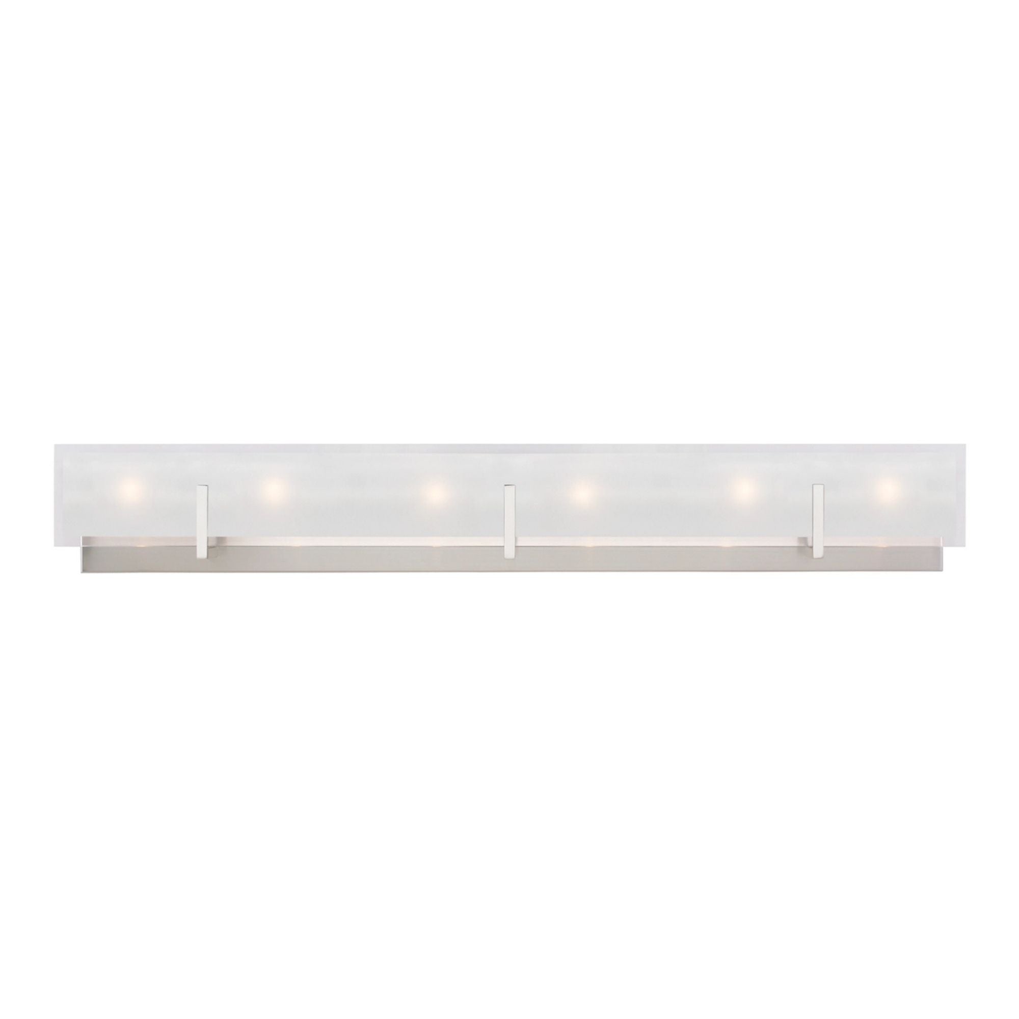 Syll 38" 6-Light Bathroom Vanity, Brushed Nickel Finish