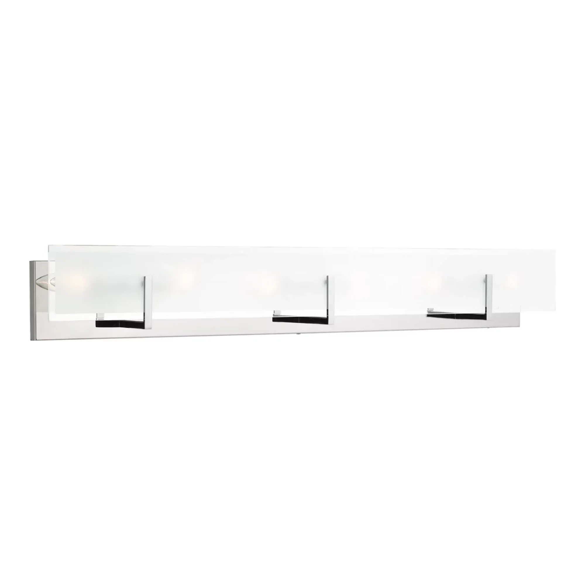 Syll 38" 6-Light LED Bathroom Vanity, Chrome Finish