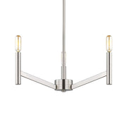 Vector 18" 3-Light Chandelier, Brushed Nickel Finish