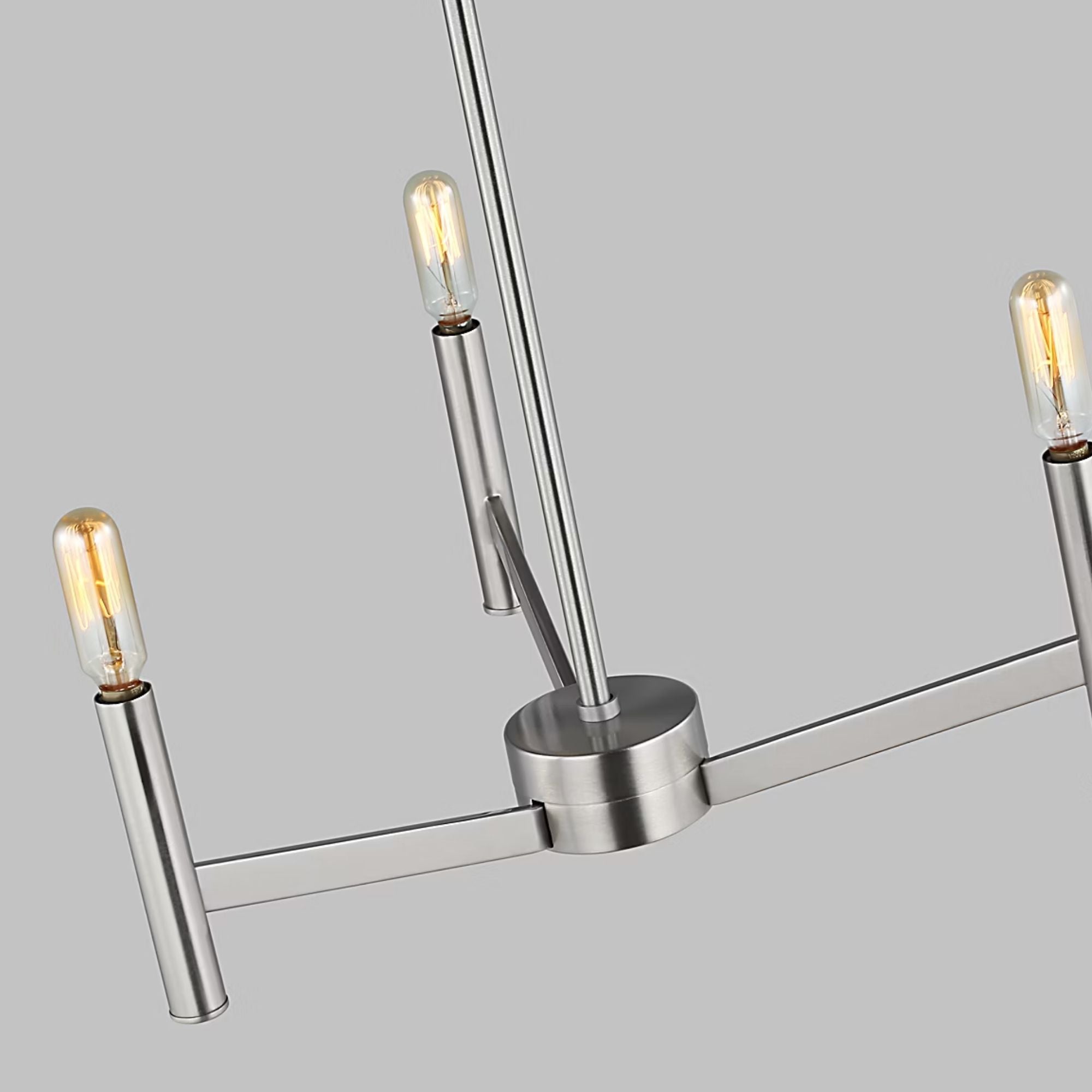 Vector 18" 3-Light Chandelier, Brushed Nickel Finish
