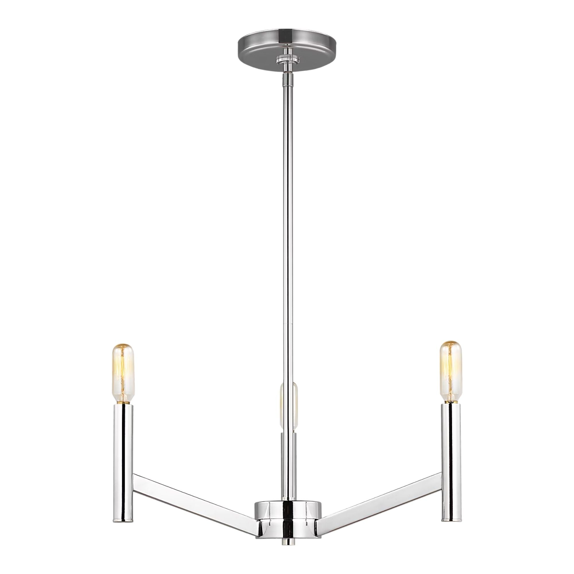 Vector 18" 3-Light LED Chandelier, Chrome Finish