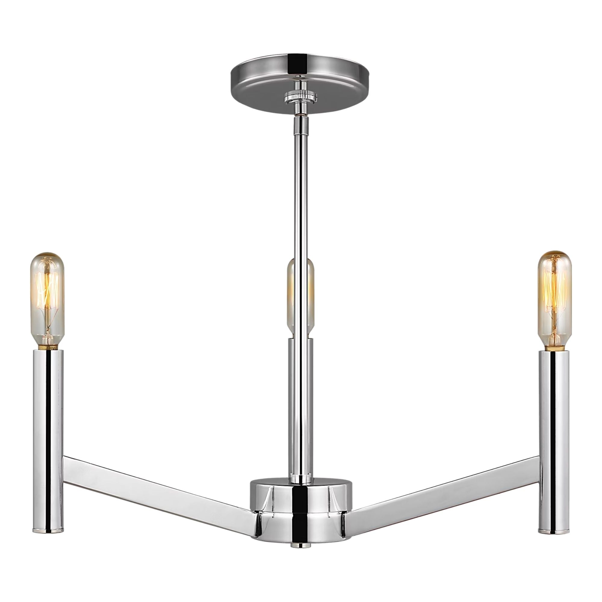 Vector 18" 3-Light LED Chandelier, Chrome Finish