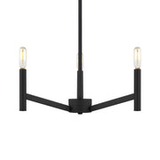 Vector 18" 3-Light LED Chandelier, Midnight Black Finish