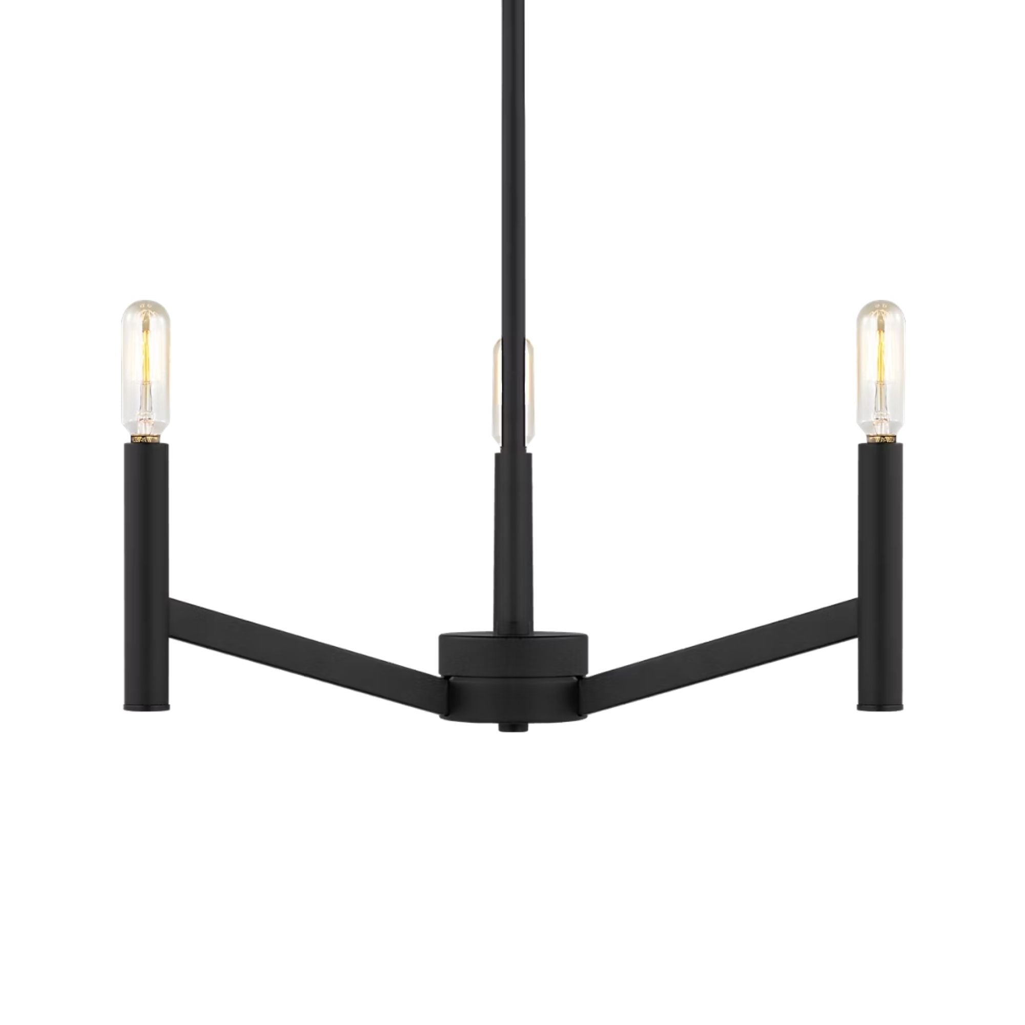 Vector 18" 3-Light LED Chandelier, Midnight Black Finish