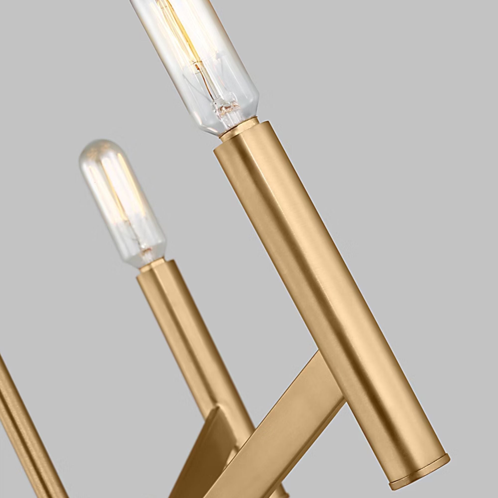 Vector 18" 3-Light LED Chandelier, Satin Brass Finish