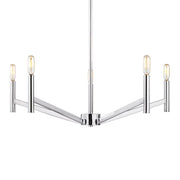 Vector 28" 5-Light LED Chandelier, Chrome Finish