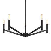 Vector 28" 5-Light LED Chandelier, Midnight Black Finish
