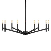 Vector 36" 9-Light Chandelier, Midnight Black Finish