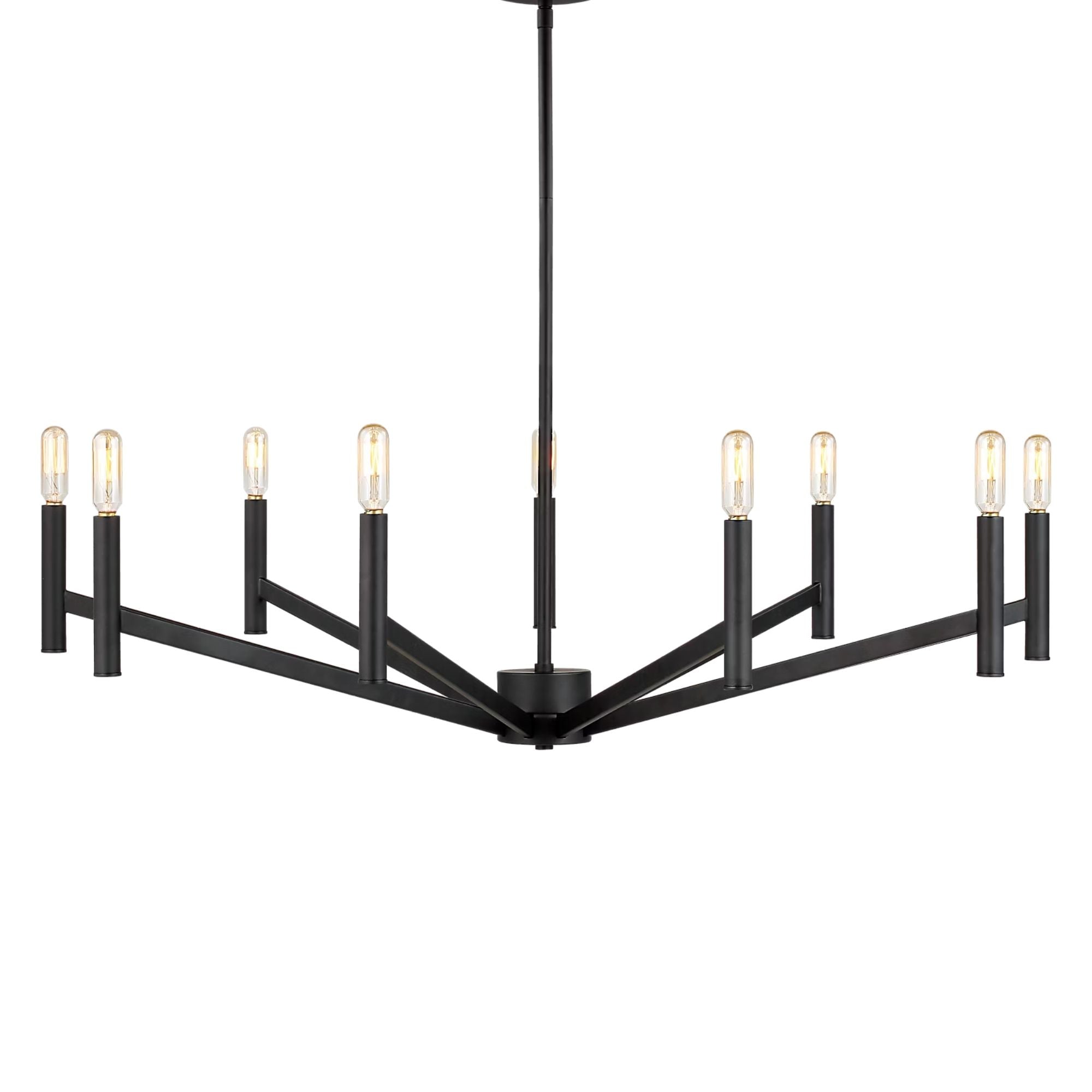 Vector 36" 9-Light Chandelier, Midnight Black Finish
