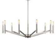 Vector 36" 9-Light Chandelier, Brushed Nickel Finish