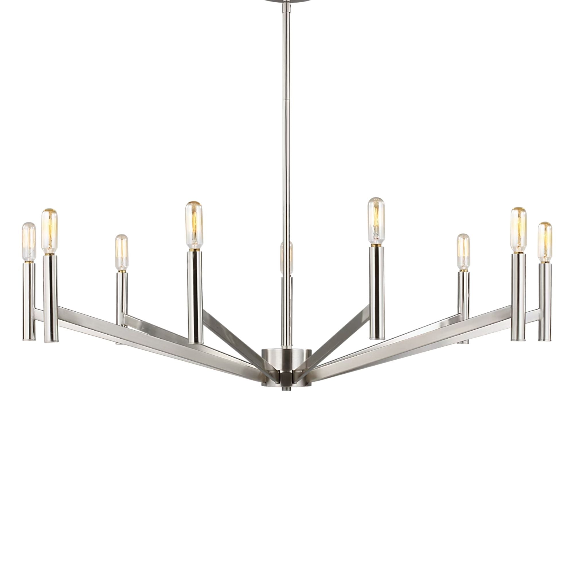 Vector 36" 9-Light Chandelier, Brushed Nickel Finish