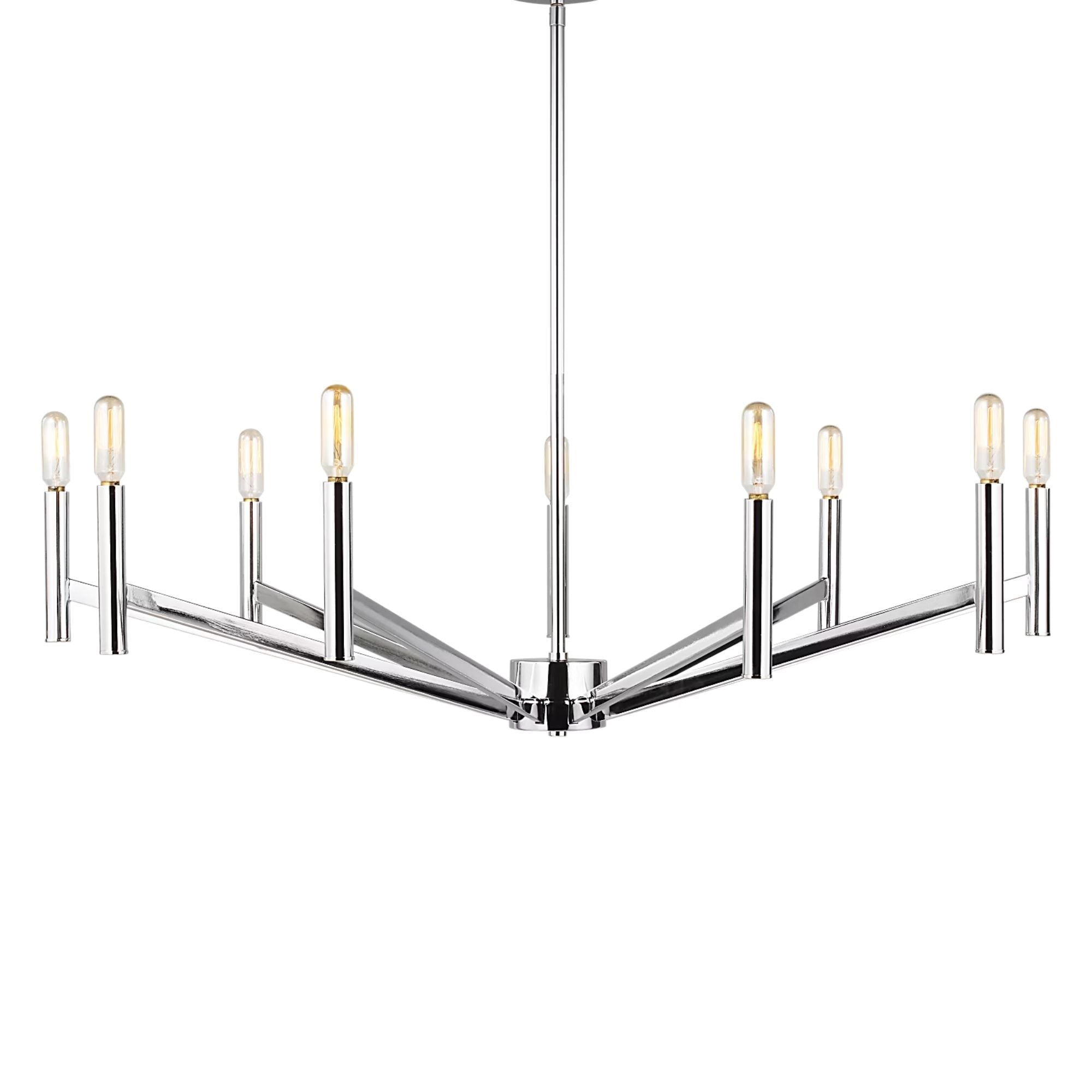 Vector 36" 9-Light LED Chandelier, Chrome Finish