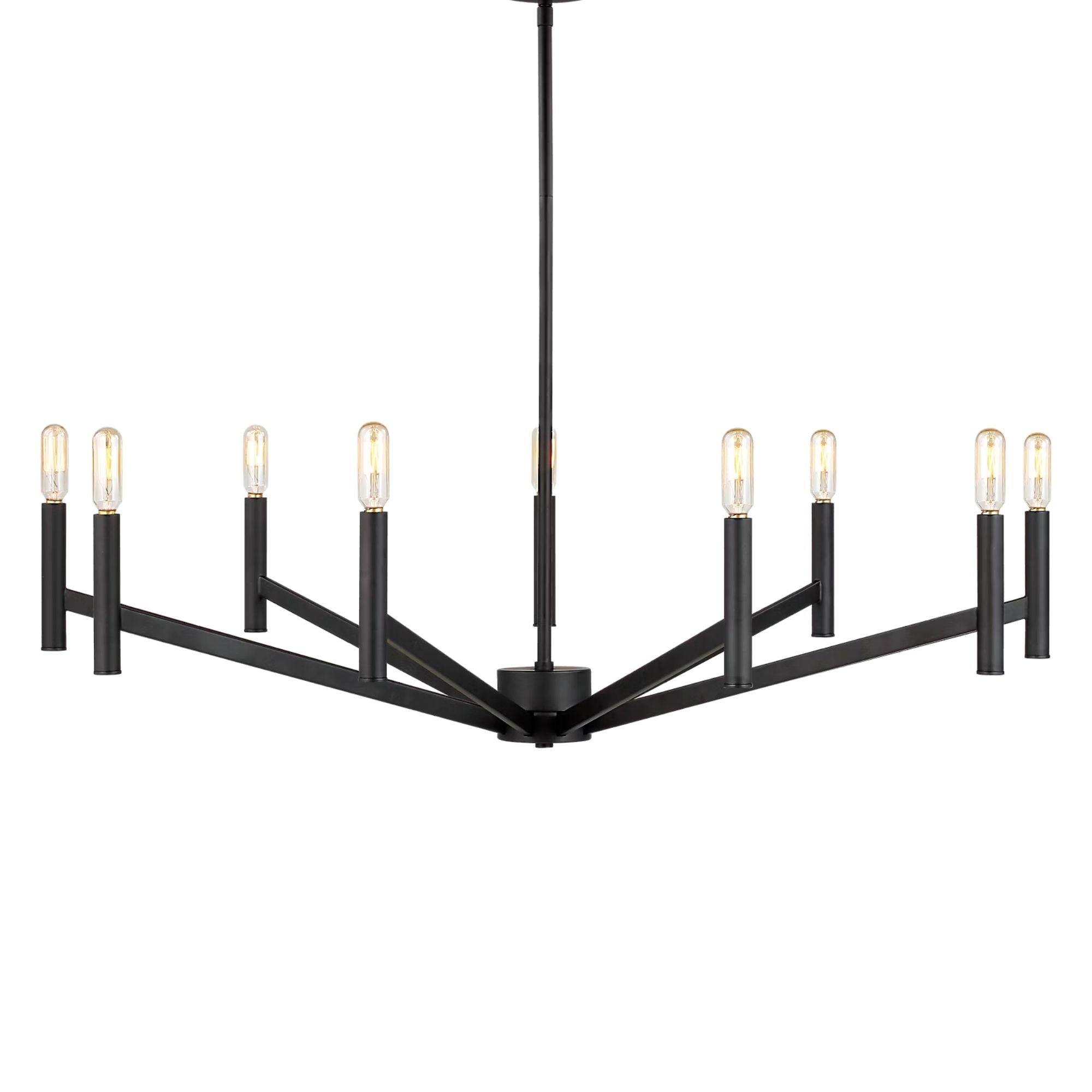 Vector 36" 9-Light LED Chandelier, Midnight Black Finish