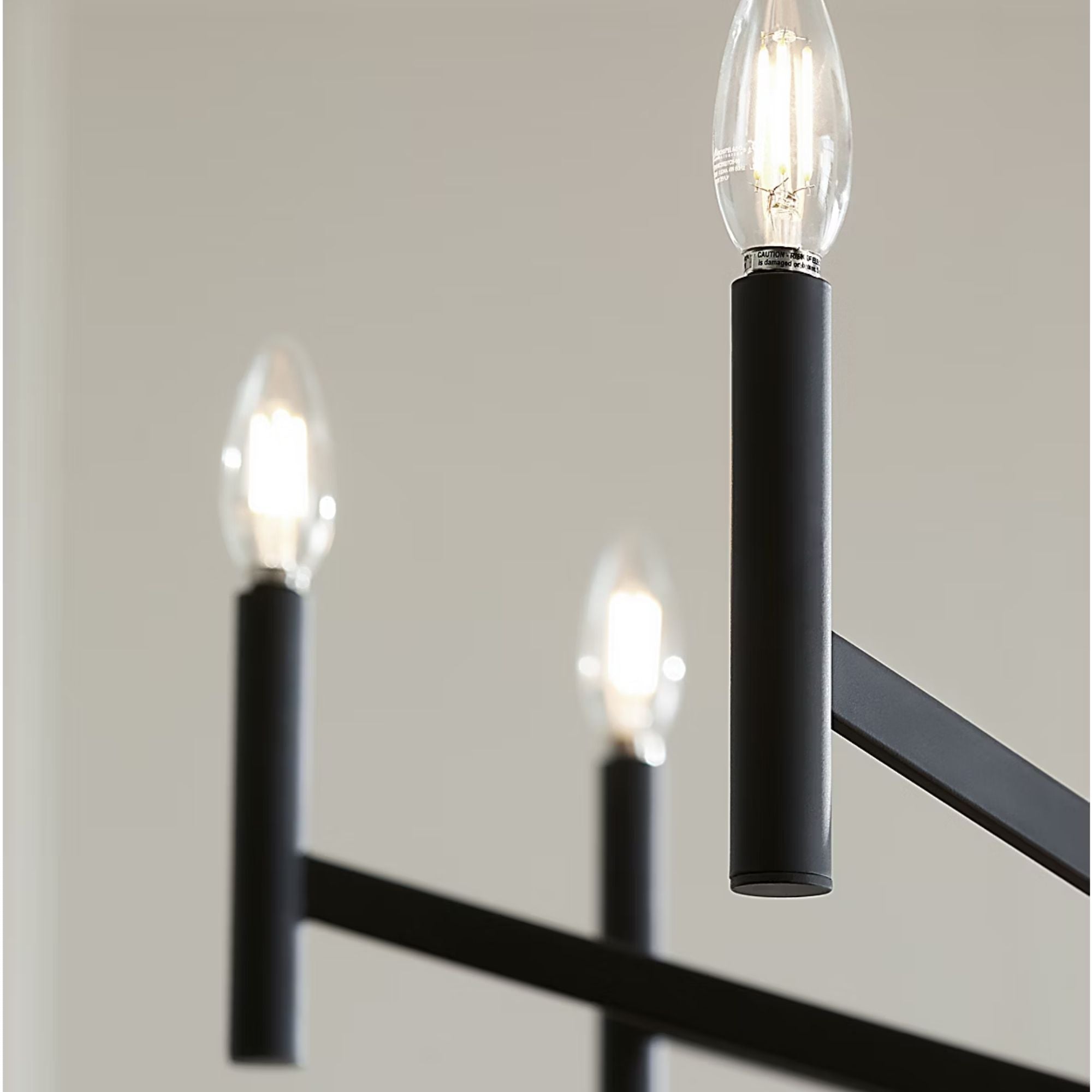 Vector 36" 9-Light LED Chandelier, Midnight Black Finish