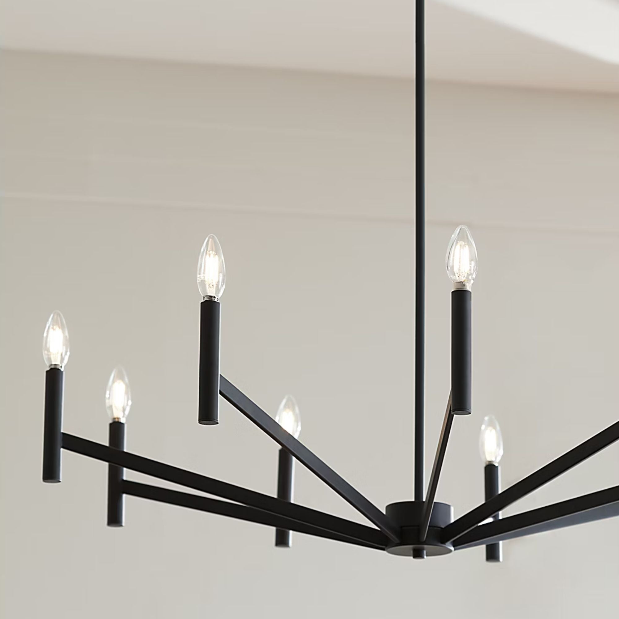Vector 36" 9-Light LED Chandelier, Midnight Black Finish