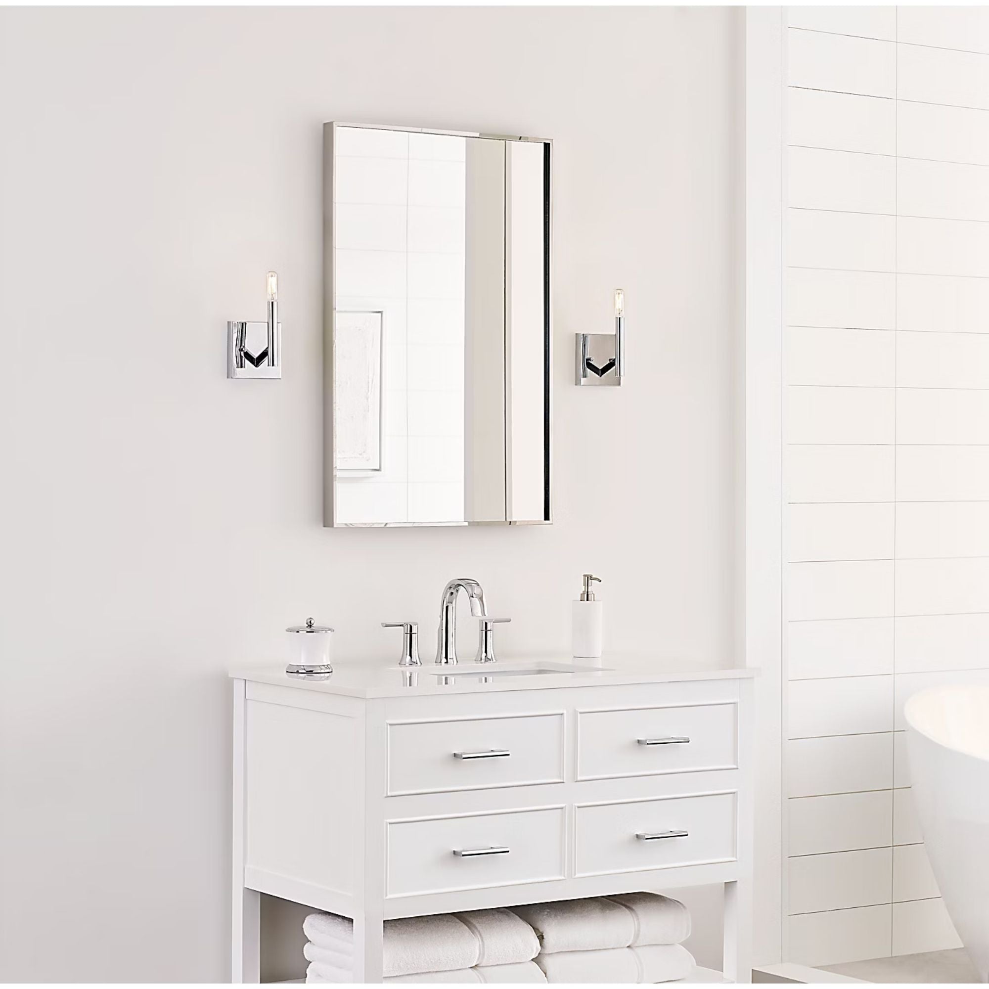 Vector 9" Wall Sconce, Chrome Finish