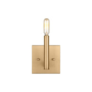 Vector 9" Wall Sconce, Satin Brass Finish