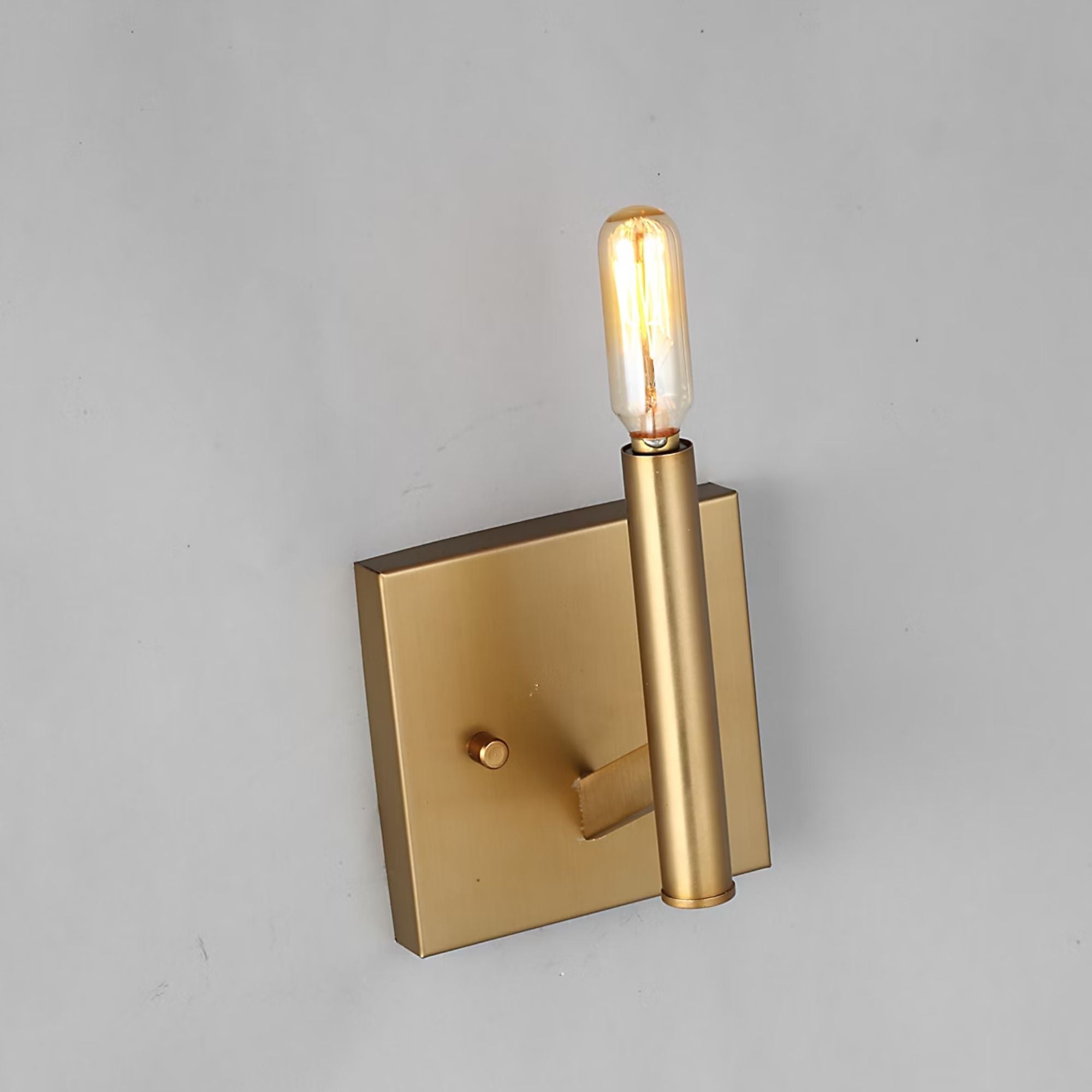 Vector 9" Wall Sconce, Satin Brass Finish