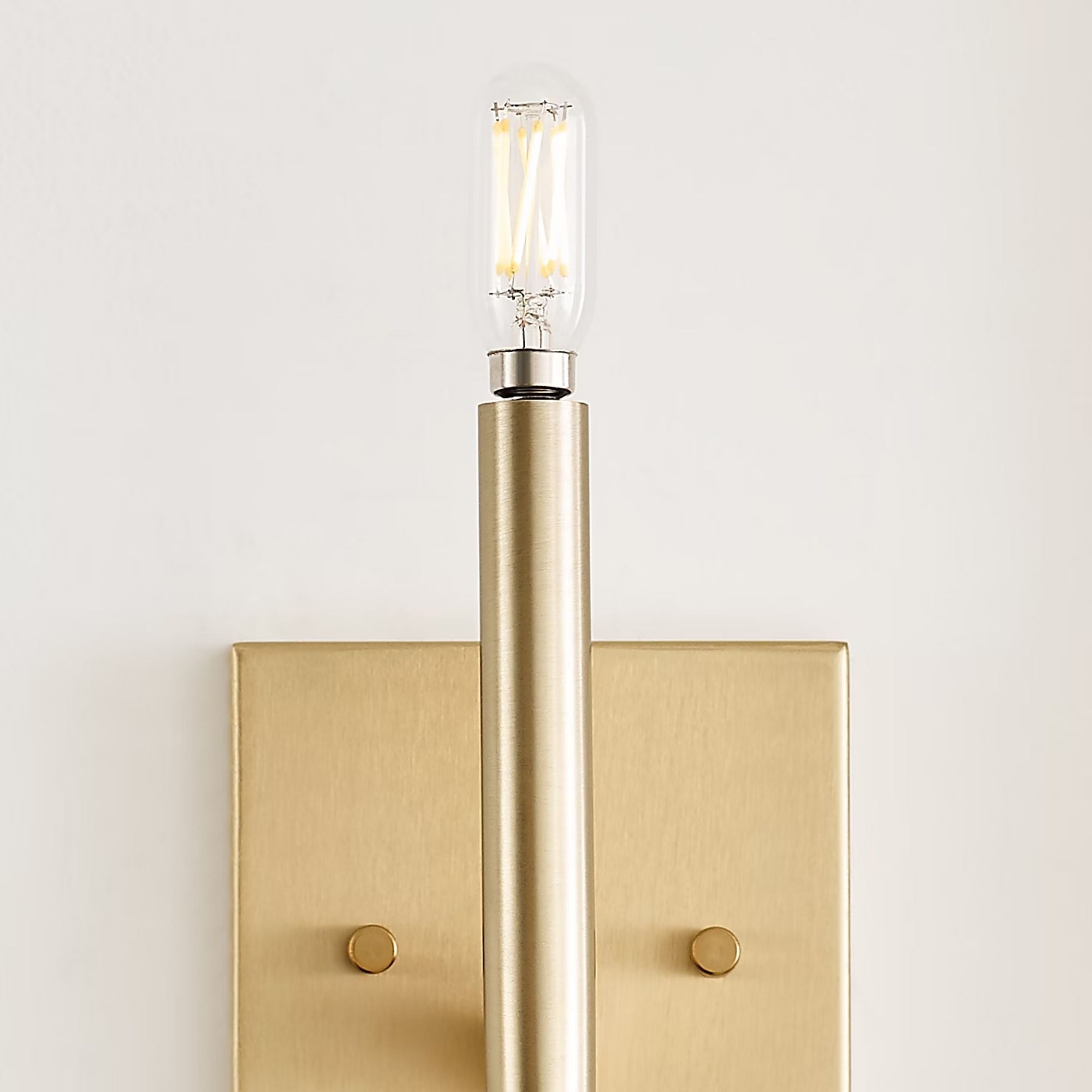 Vector 9" Wall Sconce, Satin Brass Finish