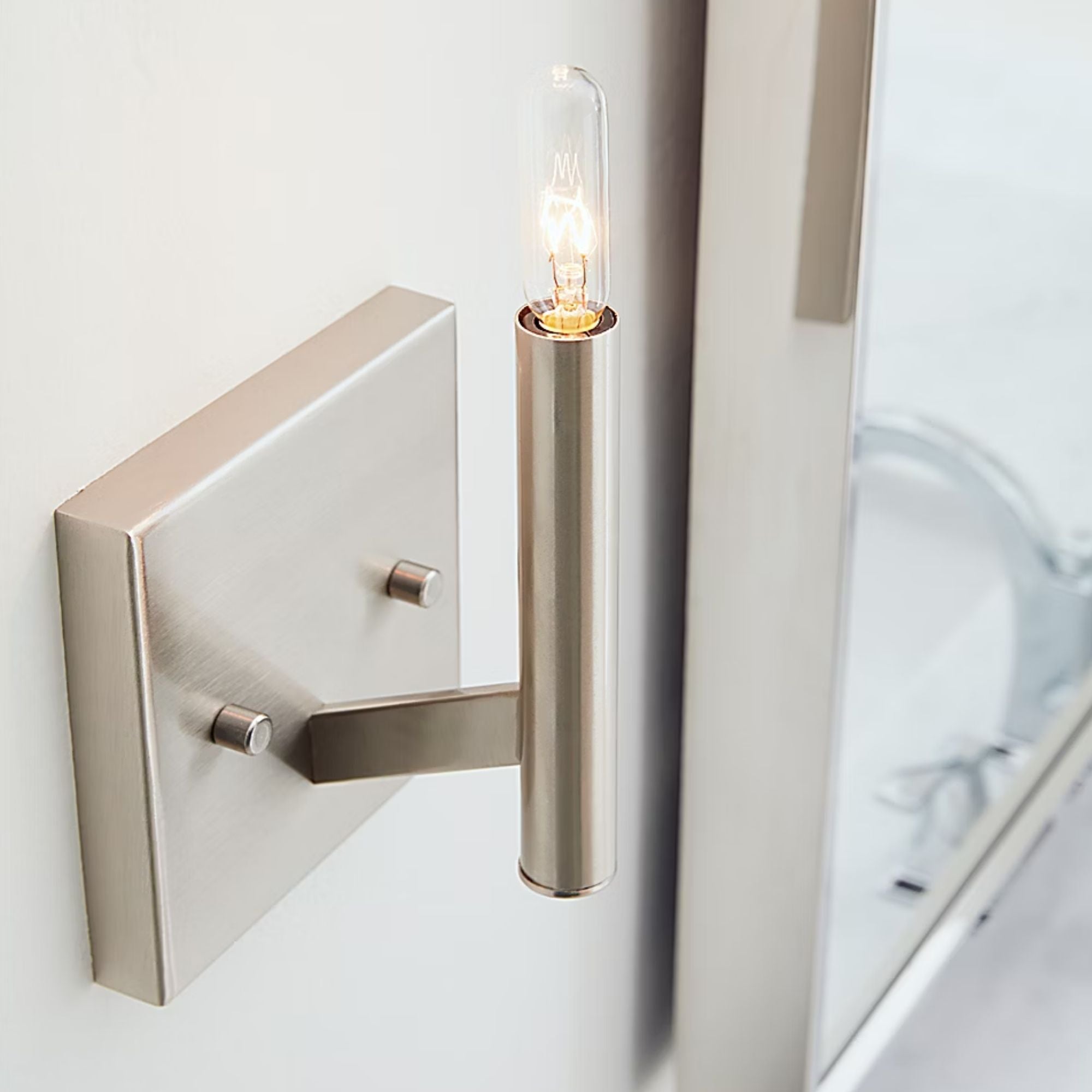 Vector 9" Wall Sconce, Brushed Nickel Finish