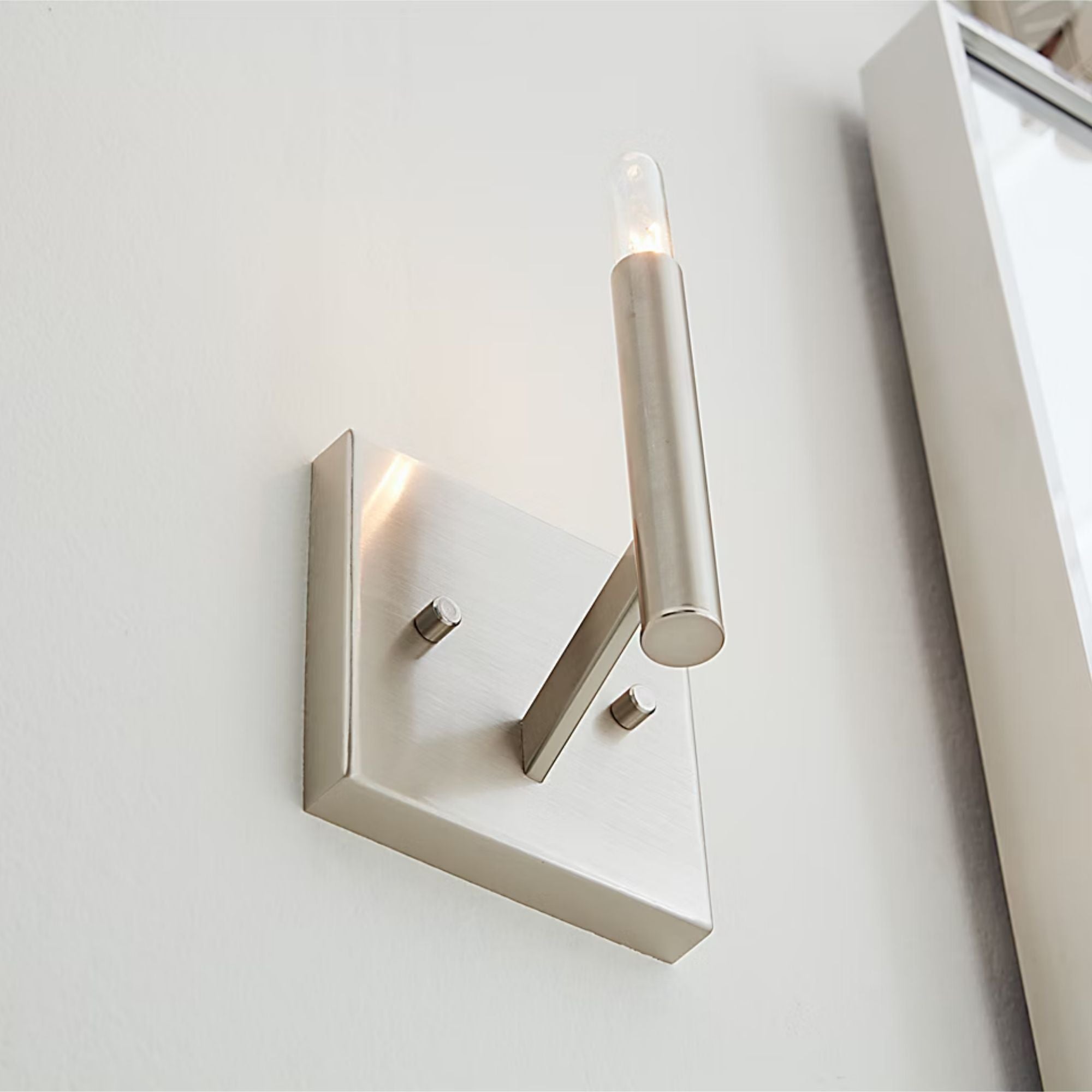 Vector 9" Wall Sconce, Brushed Nickel Finish
