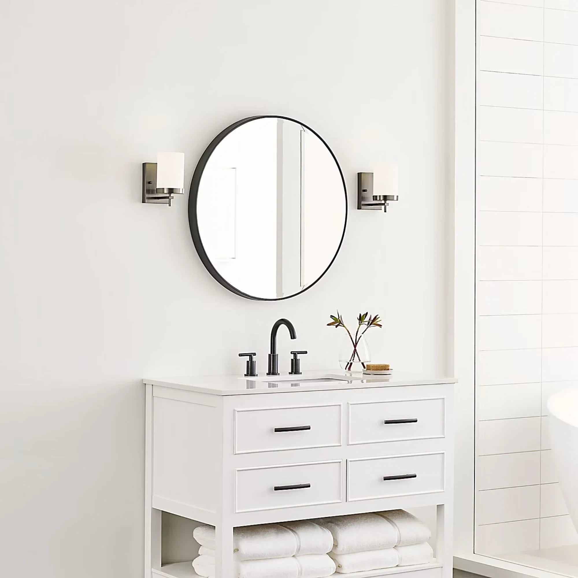Zire 8" Bath Sconce, Brushed Oil Rubbed Bronze Finish