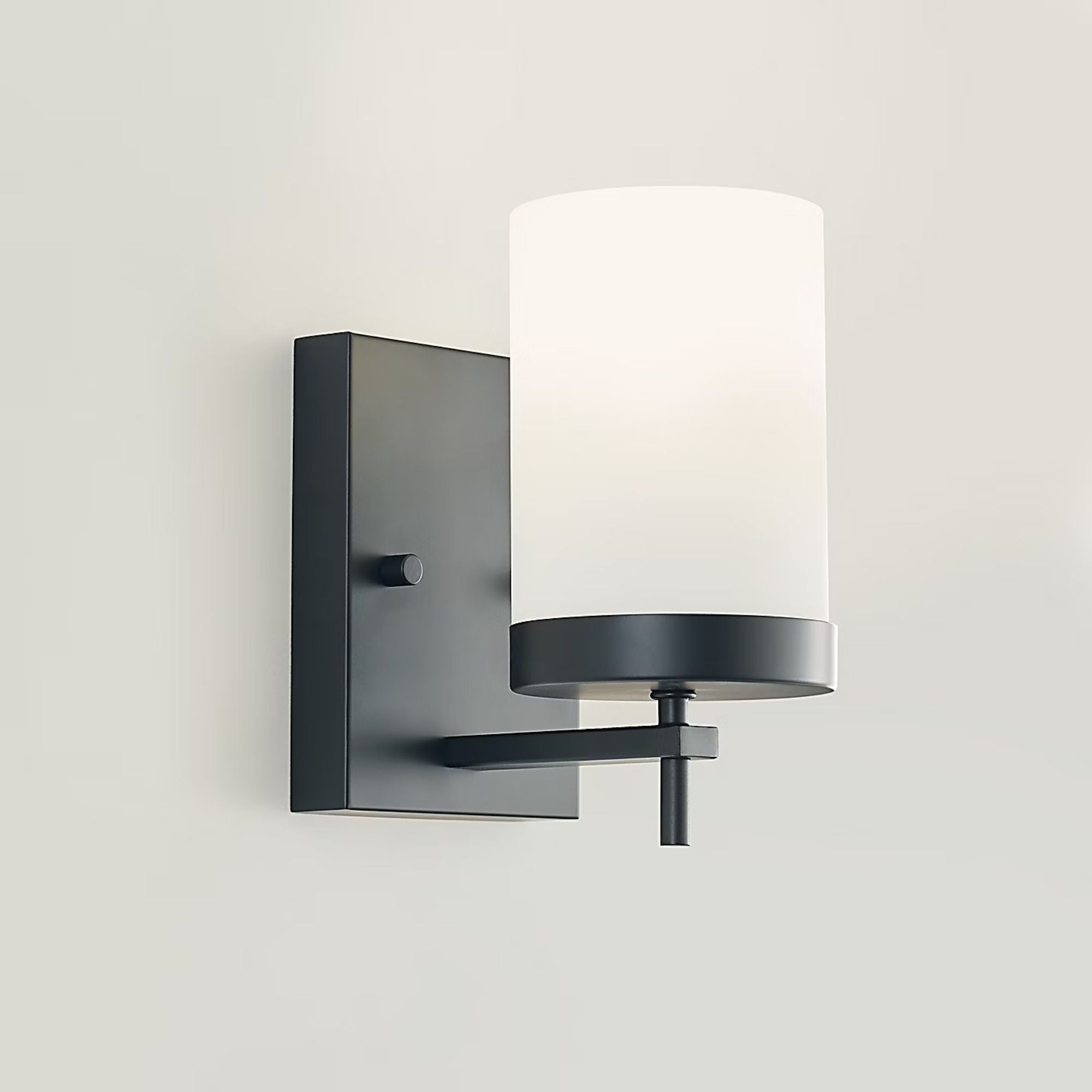 Zire 8" LED Bath Sconce, Midnight Black Finish