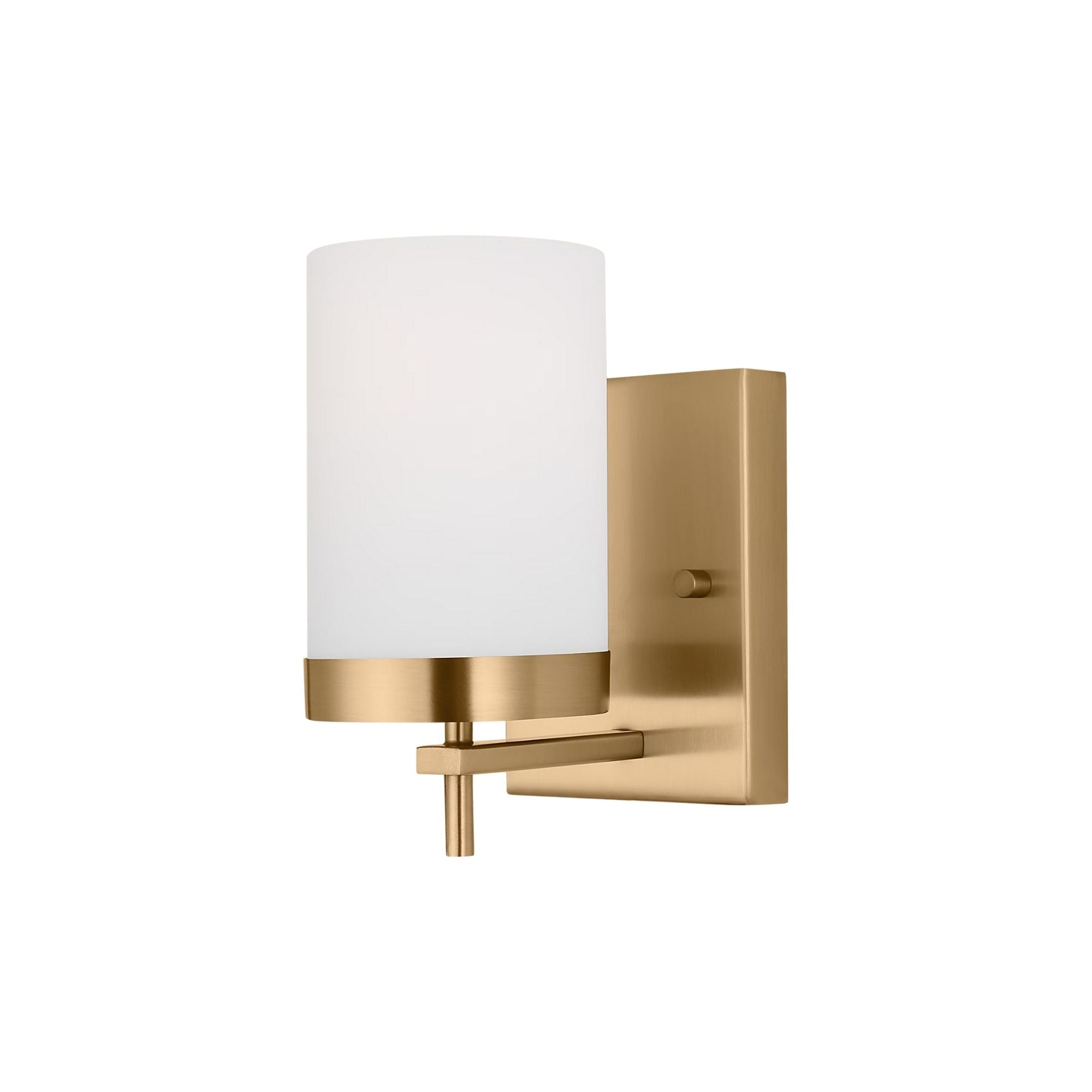 Zire 8" LED Bath Sconce, Satin Brass Finish