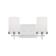 Zire 14" 2-Light Bathroom Vanity, Chrome Finish