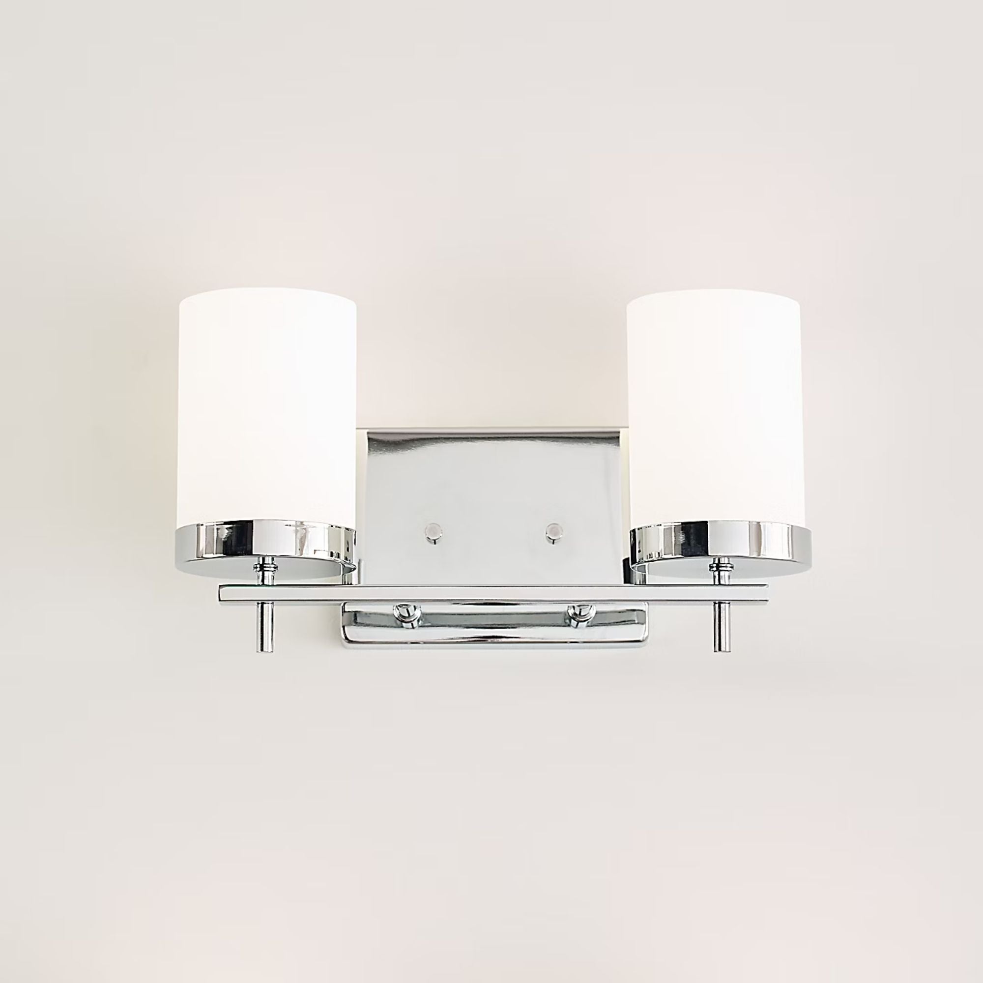 Zire 14" 2-Light Bathroom Vanity, Chrome Finish