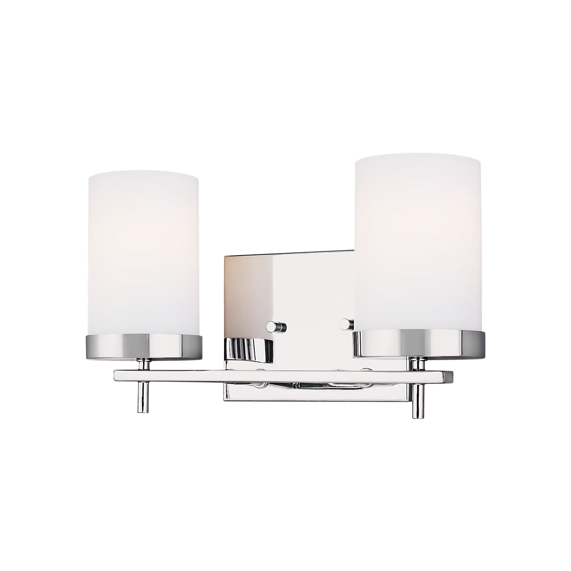 Zire 14" 2-Light Bathroom Vanity, Chrome Finish