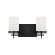 Zire 14" 2-Light Bathroom Vanity, Midnight Black Finish