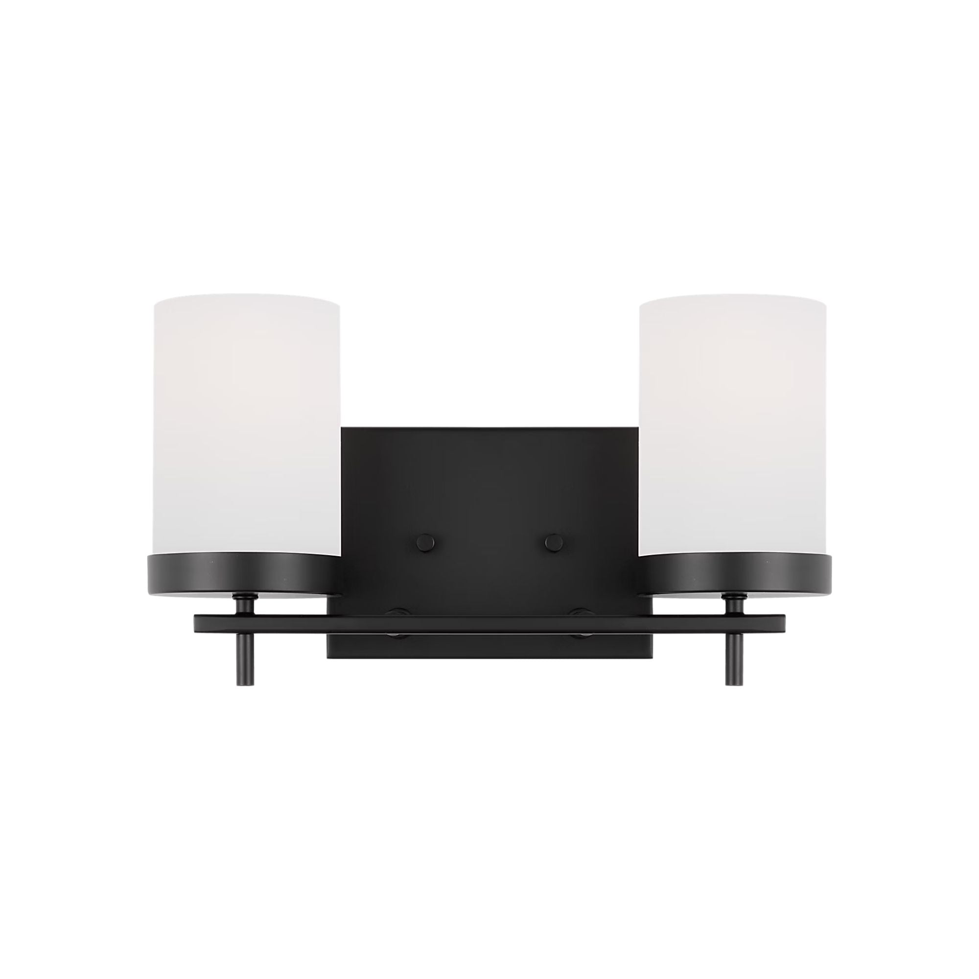 Zire 14" 2-Light Bathroom Vanity, Midnight Black Finish