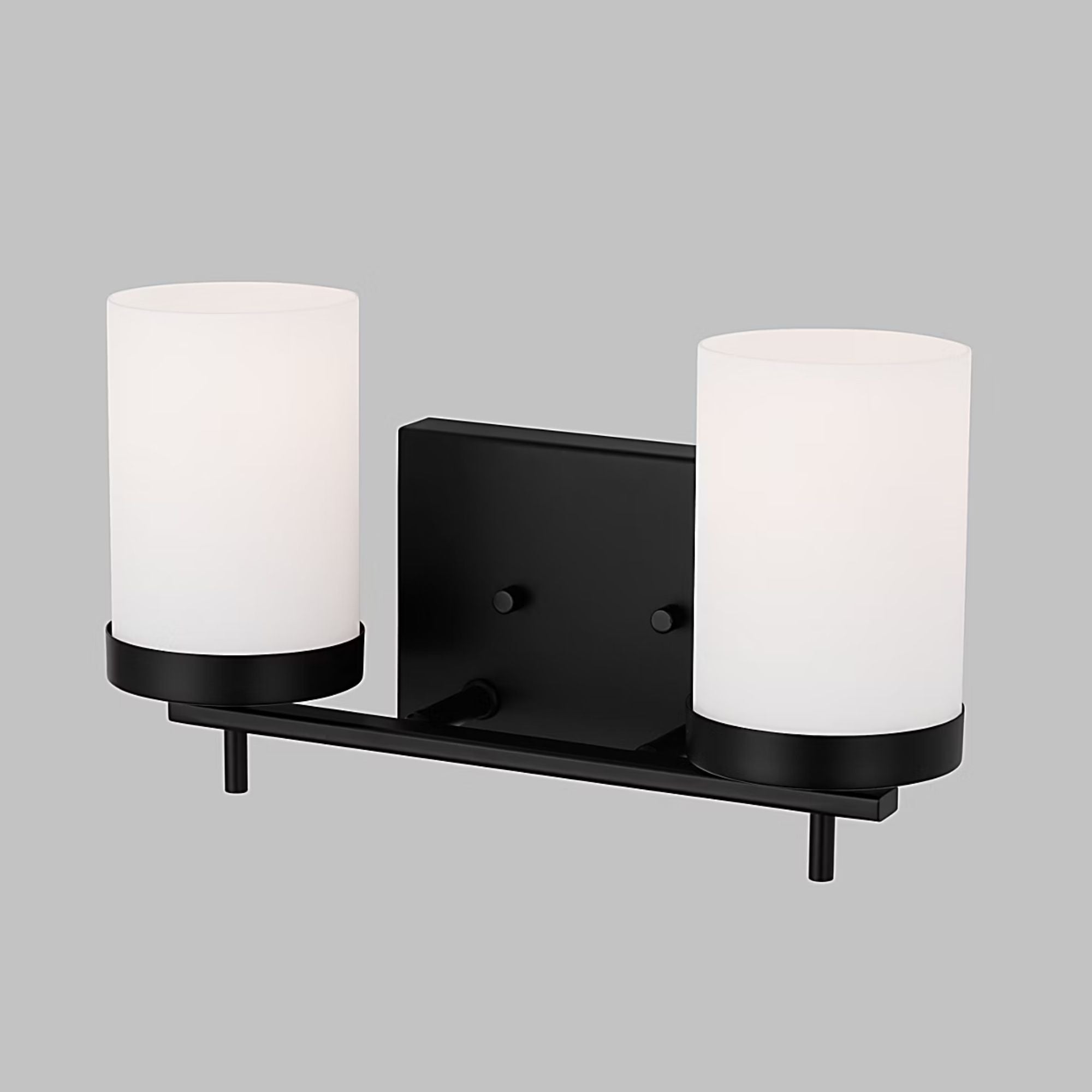 Zire 14" 2-Light Bathroom Vanity, Midnight Black Finish