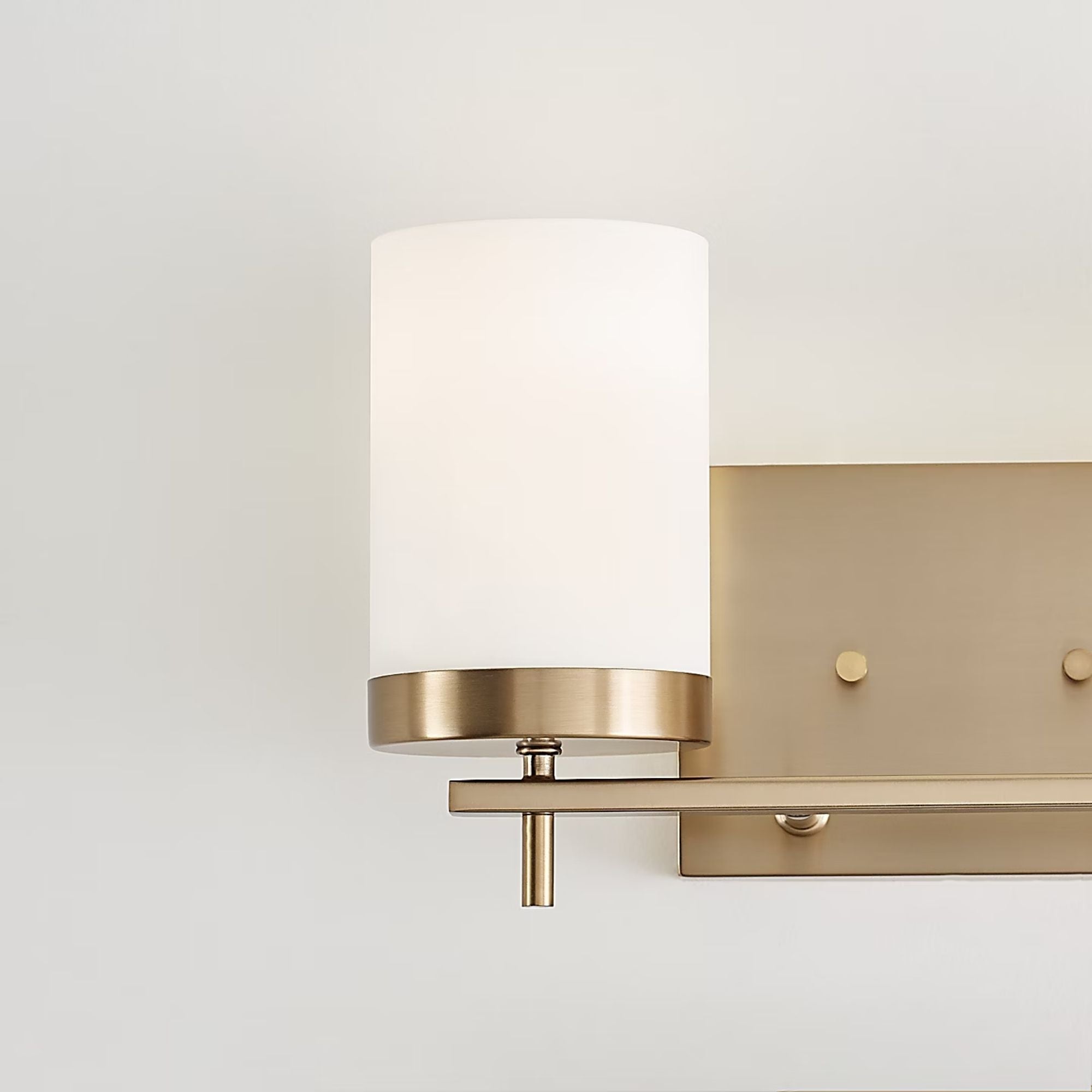 Zire 14" 2-Light LED Bathroom Vanity, Satin Brass Finish