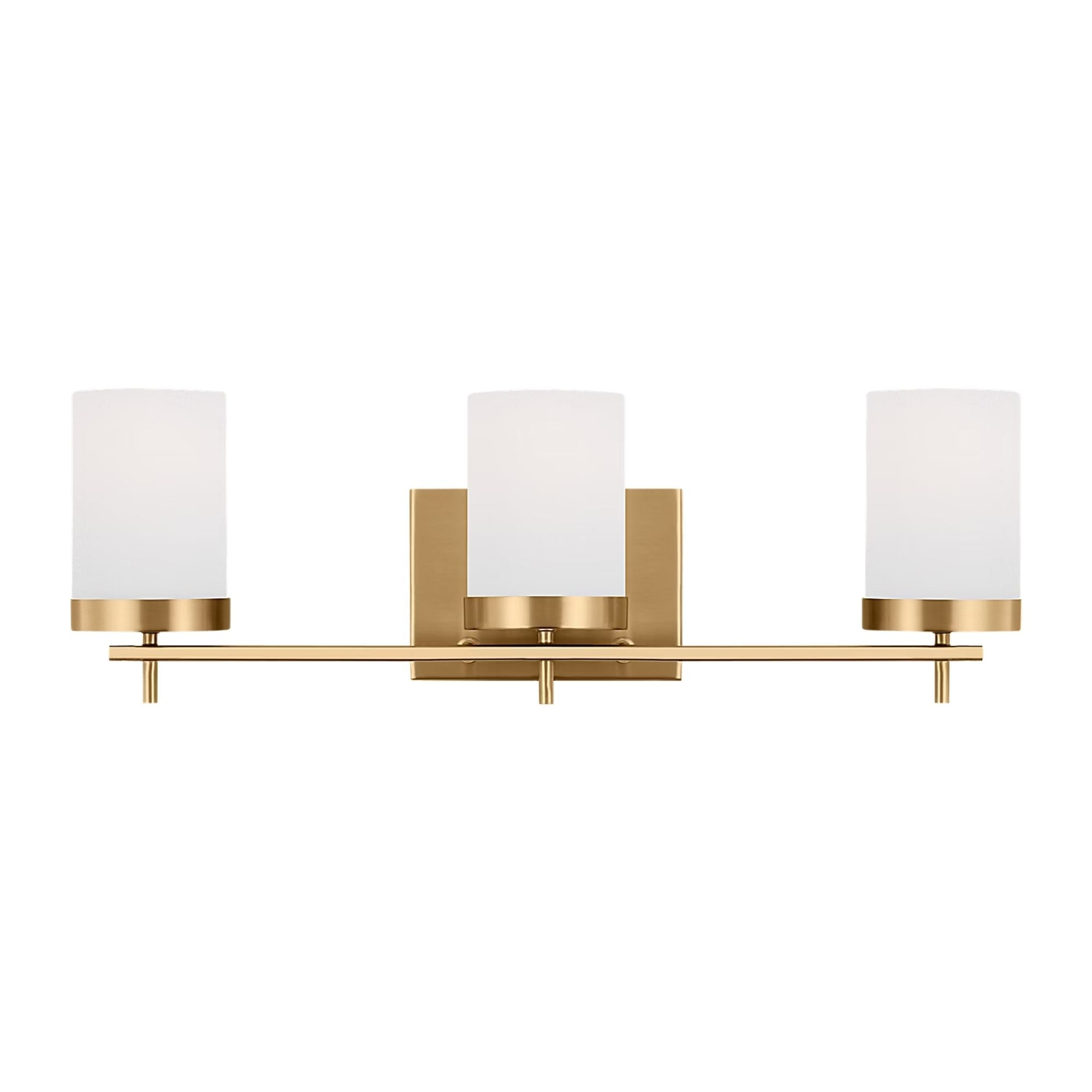 Zire 24" 3-Light Bathroom Vanity, Satin Brass Finish
