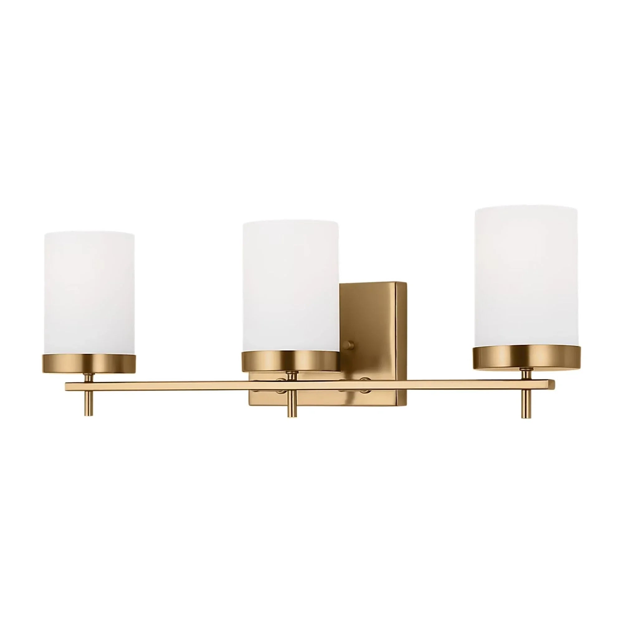 Zire 24" 3-Light Bathroom Vanity, Satin Brass Finish