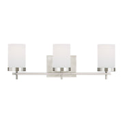 Zire 24" 3-Light Bathroom Vanity, Brushed Nickel Finish