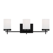 Zire 24" 3-Light LED Bathroom Vanity, Midnight Black Finish