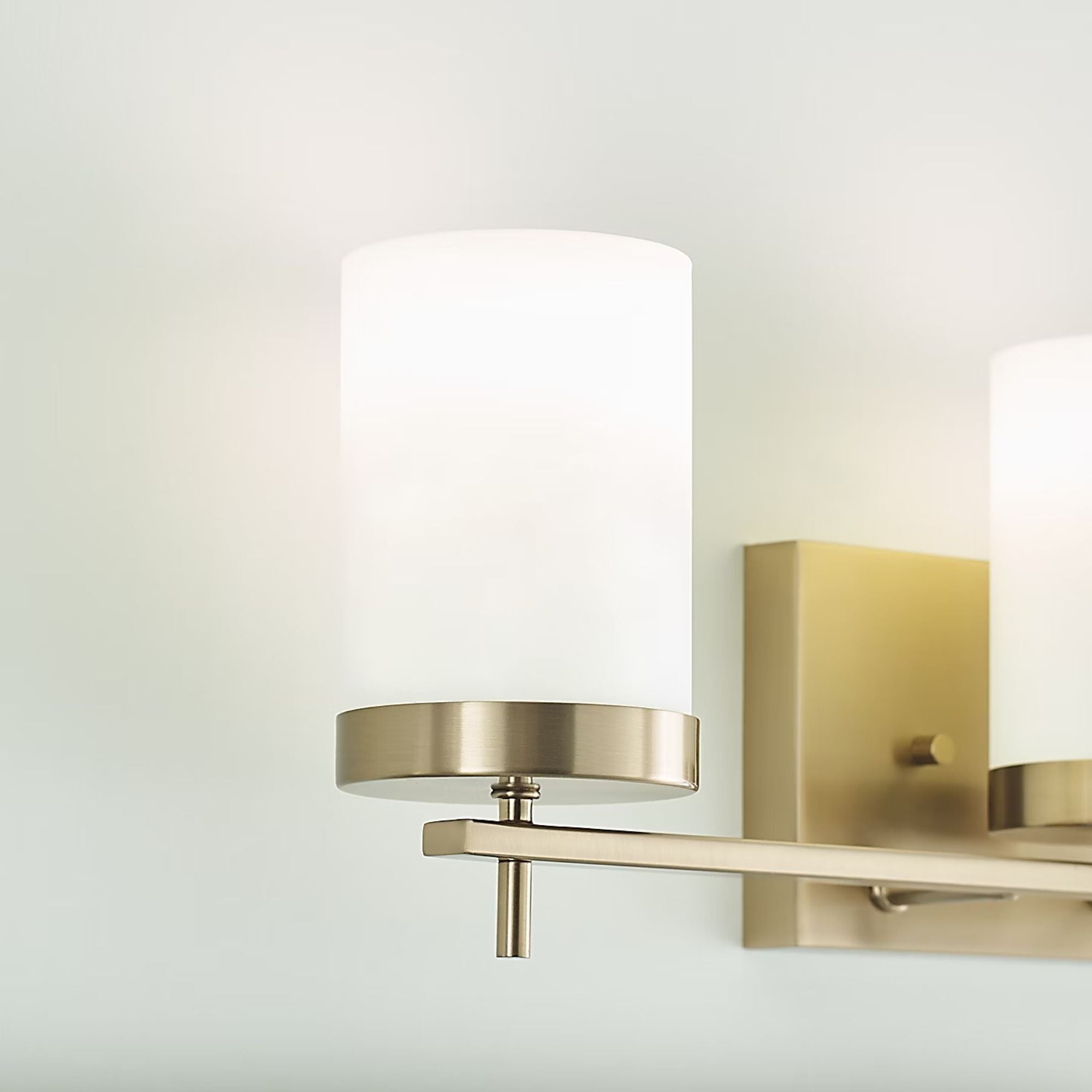 Zire 24" 3-Light LED Bathroom Vanity, Satin Brass Finish