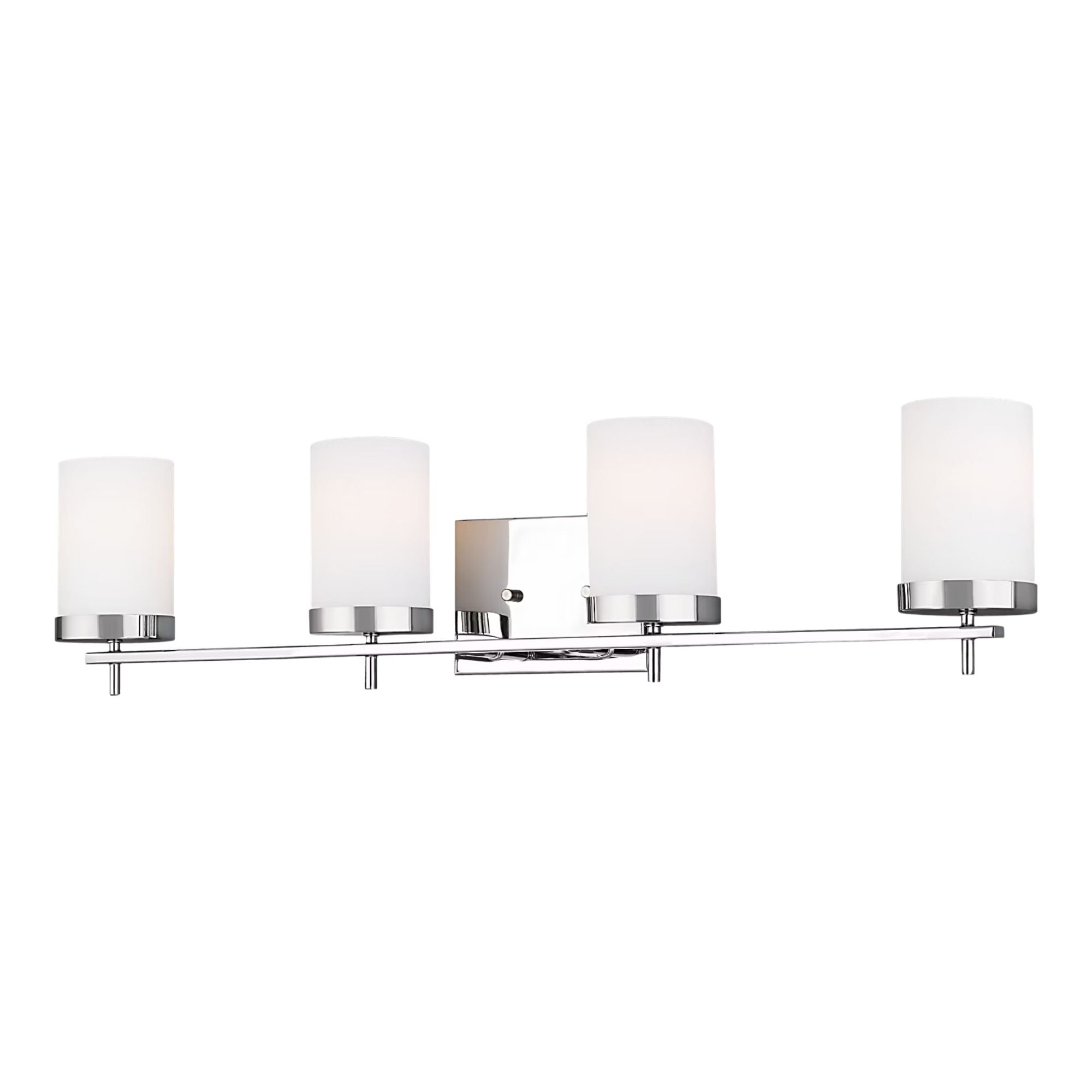 Zire 34" 4-Light Bathroom Vanity, Chrome Finish