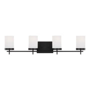 Zire 34" 4-Light Bathroom Vanity, Midnight Black Finish